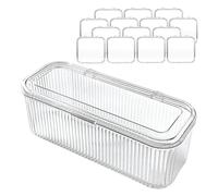 Nail Boxes, Organizer Box, 9.84x3.62x4.29 Inches Size 15 Piece Transparent Manicure Divided, Storage Case for Gem Art, Craft, Teen Girls, Women, Bedroom and Bathroom