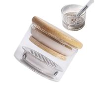Nail Brush Cleaner Cup - Small Nail Washing Cuup Holder With Lid, Handle Scrubbing Brush,Storage Cup With Filter, Portable Nails Brushs Cleaning Tool For Nails Salon Home Manicure Pedicure