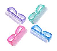 Nail Brushes For Cleaning - 4Pieces Nail Brush With Horn Shape Handle, Finger Scrubbers, Scrubber Tool | Bristle Hand Cleaners For Home Office Kitchen Bathroom Garden Shed Sink Travel