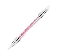 Nail Brushes - nail-artt Brushes | Manicure Tools | Nails Gel Pen | Acrylic Rhinestone Handle Silicone Manicures Brush | duall Head Carving Drawing Dotting Tool For Carving, Shaping 3D Effect