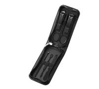 Nail Clippers Kit Portable Luxury Manicure Sets, Pedicure Kits, Glossy Black, Nail Clippers, Personal Care Tools, Eyebrow Scissors, 6 PCS Manicure Set