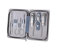 Nail Clippers Kit Portable Nail Clipper Set, 7 Pieces Pedicure Grooming Kit for Men Women, Sharp Finger&Toe Nail Tool, Personal Care Manicure Kit with Leather Case Manicure Set (Bl
