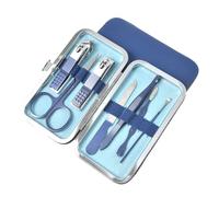 Nail Clippers Set Dead Skin Pliers Nail Cutting Nail Groove Manicure Tool Nail Tip Clipper,10 PCS Blue,A (7 PCS Blue A)