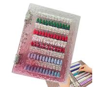 Nail Color Book, Acrylic Polish Display Binder with Magnetic Practice Tips, Portable Sample Organizer for Salon, Shelf Displays, Easy Color Preview and Nails Art Design