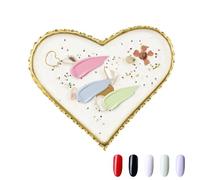 Nail Color Palette - Elegant Resin Display Board | Gold-Edge Manicure Tray for Gel Polish, Practice, Beauty Studio, Salon, Home Use, Women’s Nails Art Design & Professional Training