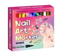 Nail Color Pens | Professional Fingernail Design Drawing Tool - Quick Dry Fine Tips Nail Color Pens | for Traveling Party Indoor School Girlfriend Wife Friend