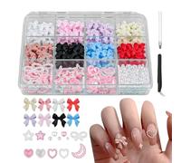 Nail Decor con - Forma multipla 3D | Set manicure decorazione di perline multiforme per custodia del telefono, artigianato, salone d'arte, a