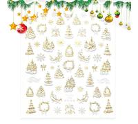 Nail Decorations, 3D Christmas Decal Set, Glittering Manicure Supplies, Assorted Holiday Patterns, Professional Salon Use, Winter Autumn Valentine's Themed Gift, Women Girls Kids Pedicure Accessory