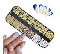 Nail Decorations, Sea Theme Nails, 1,97 x 5,12 in Long Lasting Design Beginners, Easy Compact Application Accessories, Rhinestone Manicure Set for Weddings, Parties, Daily Wear, Travel