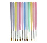 Nail Detail Brush | 12pcs Liner Brush Intagliato Brush | nàil art Pen Set | Nail Brush Set | Nail Dotting Tools | Nail Painting Brush | Striping Nail Brush | Penna da disegno per le donne Nail Design