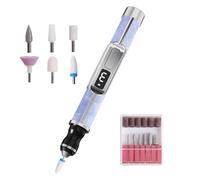 Nail Drill - 3 Speed Electric Manicure File Rechargeable Portable Tool for Polishing Fingernails, Removing Thick Toenails and Calluses with Low Noise Design, Professional Pedicure Kit for Home Salon