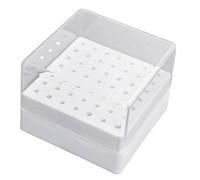 Nail Drill Bit Box - 49 Holes Professional Nail Tools Organizer with Transparent Lid | Dust Proof Nails File Head Storage Container | for Women Beginners Enthusiasts Personal Commercial Home Salon