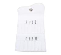 Nail Drill Bits Set with PU Leather Holder | - Nail Grinder & Bit Storage Bag for Home/Travel/Salon | 8 Grinding Heads, Multi - Layer Design