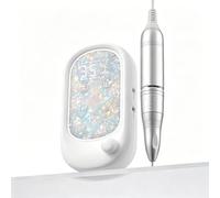 Nail Drill File for Beginners, Compact Electric Nail Files Portable Nail Drill Machine Manicure Pedicure Set for Acrylics Nails and Gel Nails(White)