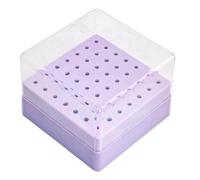 Nail Drill Grinding Bit Holder - Transparent Bit Storage Box | Portable Nail Tools Organizer with Protective Lid, Durable Container for Beginners Women Professionals Home Salon Personal Use