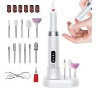 Nail Drill Kit for Women, Electric Nail File with 3 modalità, Ricaricabile Nail Grinder, Portable Nail Filer with Charging Base for Professional Home Manicure Pedicure, Salon-Quality Nail Care