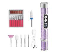 Nail Drill Professional - 13.1x2.3x2.3cm High Speed Digital Display Rechargeable | Effortless Cordless Nail Drill Machine,for Home Salon Travel Outdoor Women Men Beginners Manicure Pedicure