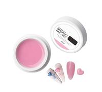 Nail Extension Builder Gel, Nail Gels Kit- Solid Gel Nail Glue, Clear Nude Pink Hard Gel Nails Extension Gel Set, For Beginners Diy Nail Art Manicure Set At Home (Pink)