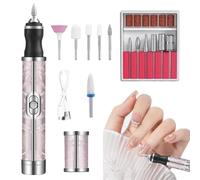 Nail File Drill, Electric Nail Drill Kit, Professional USB Rechargeable Manicure Accessories, Pedicure Tool for Gel Polish & Acrylic Nails Removal, 7.68x5.39x1.38 inches