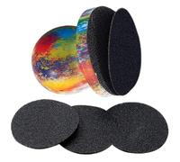 Nail File For Dogs And Cats (4 Discs) - Replaceable Filing Discs With Wooden Handle | Scratch Board For Gentle Claw Care | For Small & Large Breeds, Home Pet Shop - Detachable Nail Trimming Tool Fór G