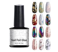 Nail Foil Glue - Strong Adhesive Transfer Gel | Long-Lasting DIY Sticker Fo