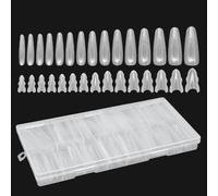 Nail Forms, Transparent 180 Pieces Sandwich Manicure Tools - Soft Gel Nail Tips,For Family Friends Makeup Salon Home Travel Wedding Bridal Spa