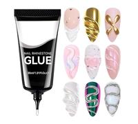 Nail Gel - 30ml Crystal Rhinestone Modelling Glue, Artistic Adhesive Resin, Durable Carving Pattern Paste, Strong Embellishment Bonding Material | For Girls Women Beauty Salon Bridal Occasion Daily