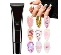 Nail Glue - Thick 3d Nail Gel | Sculpting Gel for Nails with Precision Control | Effect Powder Modeling Glue | Naiil Art Strong Wash-Free Diamond Gllue for Long-Lasting Designs