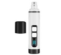 Nail Grinder for Dogs, Ergonomic Electric USB Rechargeable Trimmer, Digital Display Smoothing Tool with Low Noise Motor, 1 Unit, White, Paws Grooming, Home, Cattery, Pet Care Routine 1.77x6.61inch,