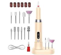 Nail Grinder with 12 Drill Bits, Nail Drill Kit for Manicure Pedicure, Electric Nail Grinder for Professional Use, Nail Filer Drill for Salon and Home, Cordless Nail Drill with Adjustable Speed