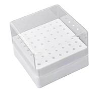 Nail Head Storage Box, 8.2x6cm 86g PVC 49 Holes Dust-Proof Container, Professional Nail Tools Organizer for Women Beginners Enthusiasts Friends Personal Commercial Home Salon