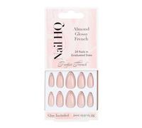 Nail HQ Almond Glossy French Nails (24 Pieces)