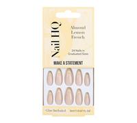 Nail HQ Almond Lemon French Nails (24 Pieces)