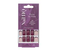 Nail HQ Square Unghie finte Pretty In Plum 24 pz