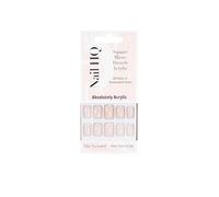 Nail HQ Square Micro French Acrylic Nails (24 Pieces)