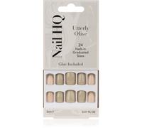 Nail HQ Square Unghie finte Utterly Olive 24 pz