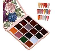 Nail Jelly Gel Polish Set, 16 Colors Solid Gel Polish for Fingernails, Jelly Palette Manicure Tool, Beginner Friendly Nail Decoration for Ceremony, Dating, and Special Occasions