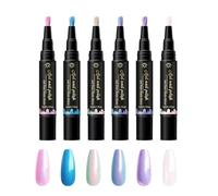 Nail Markers for Adults 6 Pieces Pearlescent Nail Painting Coating