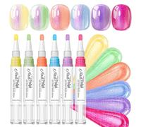 Nail Paint Pens - 6 Color High Shine Quick Dry Long Lasting Pen