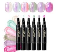 Nail Paint Pens 6 - Elegante durevole stylish versatile Color Water Base Gel Compatto, Quick Dry, Design Tools Beginners Women Home | Multipurpose Outdoor Indoor Utility