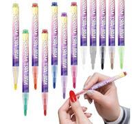 Nail Paint Pens- Lacquer Application Instrument, Twelve Shade Color Set, Fine Tip Precision Control, Creating Dimensional Artistry, Home Salon Travel Accessory, Formal Wedding Casual Festival