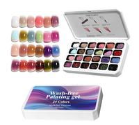 Nail Paint, per manicure in 24 colori, per la casa, salone, viaggi, feste, spa, studio, principianti, donne e ragazze
