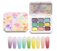 Nail Painting Gel No Smudging Polish, 2,5 ml 9 colori, applicazione liscia, stamping Molding Tool, Home Salon Designs, 3D Sculpting Palette for Women, Creative Manicure Styling