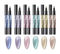 Nail Pen - 6 Piece Top Coat Set with Magnetic Formula, 2g | Quick-dry magnetic coat set for creative nail designs, professional salons, home DIY manicure, travel and daily wear.