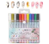 Nail Pens - 5.31 inches Drawing Markers Art Tools for Creative Designs, Smooth Tip with Detailing, Gel Nail Pen for Adults Women Girls Teens Beginners Home Salon Handicrafts