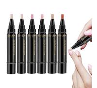 Nail Pens - Quick Dry Lacquer Kit, Long Lasting Art Supplies, 6 Piece Paint Set, Manicure Beauty Tools, Girls Teens Mothers Salon Home, Ideal For Party Holiday Wedding Accessory