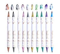 Nail Point, Pens, 10 x Fine Tip Art Pens, Precision Drawing & Crafting Tools, Portable Beauty Set, Quick Dry Ink, Travel & Stage Ready Fingernails, 1-2 cm