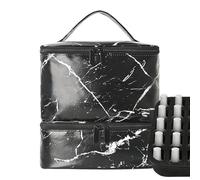 Nail Polish Bag, Double-Layer Manicure Organizer, Flexible Lamp Supplies Storage, Lightweight Travel Pouch, 9.84x7.87x1.38 inches, Portable Compact Versatile Ideal for Home, Salon