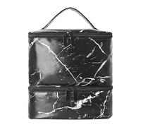 Nail Polish Bag, Double Layer Nail Organizers, 9,84 x 7,87 in Flessibile Lampada Forniture Organizer, Lightweight Portable Travel Pouch, Convenient Storage for Families, Salon and Home Use, Nero , Se