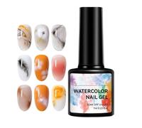Nail Polish, Blooming Gel, 7 ml Watercolor Soak-Off Smudge Effect Spreading Gel, Multifunctional Easy Application for Women Girls Creative Marble Floral Patterns